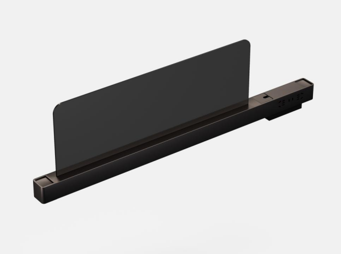 ZG-ZP02-B semi-transparent glass desk screen