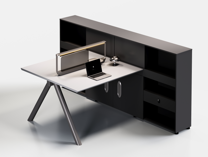 Zhen 02 P03C-2 two-person workstation with long storage