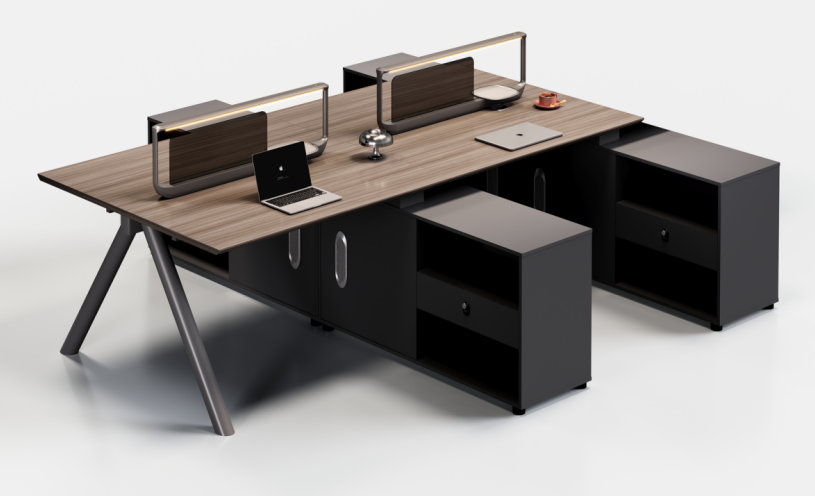 Zhen 03 P04C-4 four-person workstation with long storage