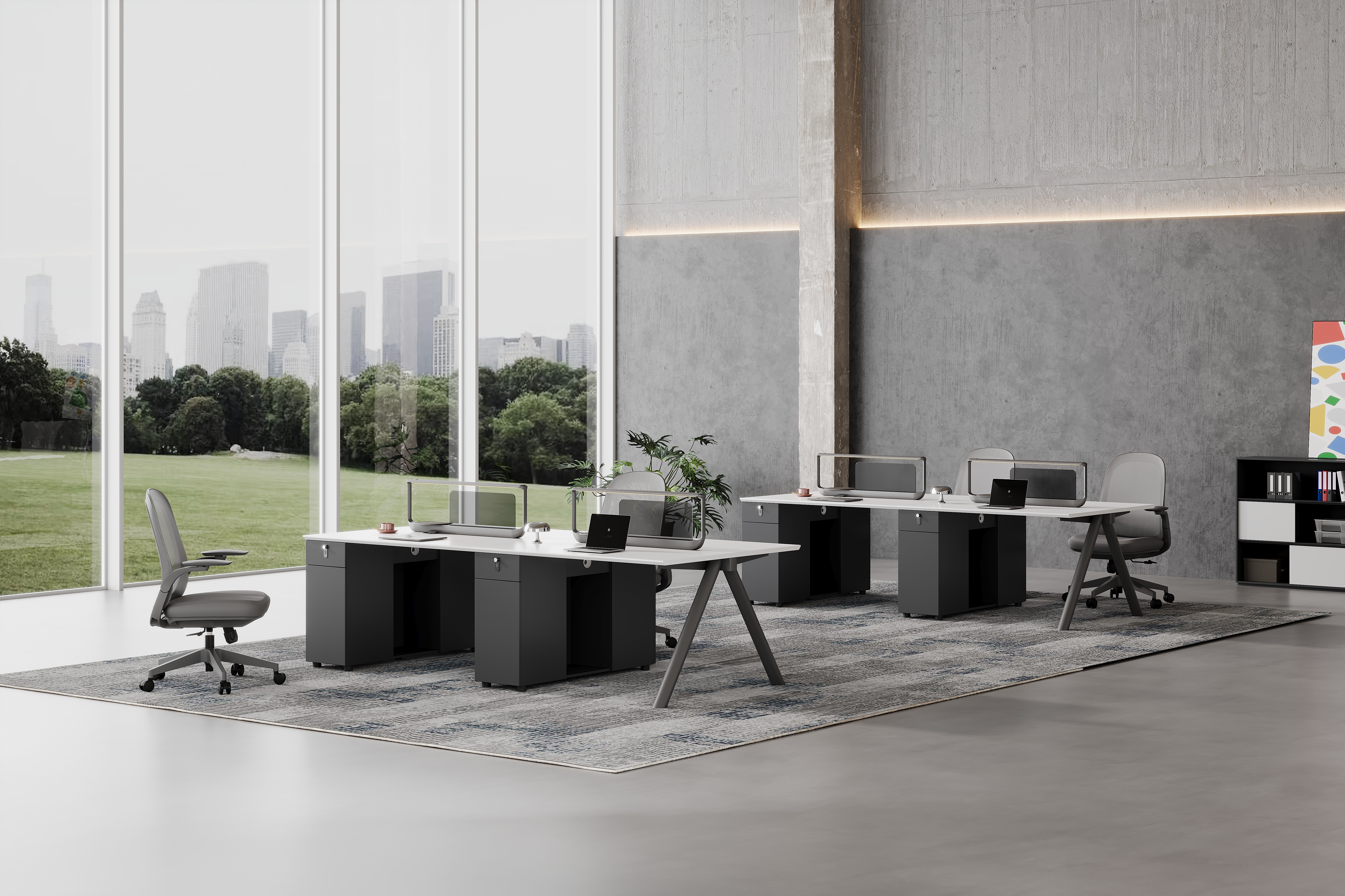 Supplier scene rendering, not a photographed project. Props do not establish the supply scope.
