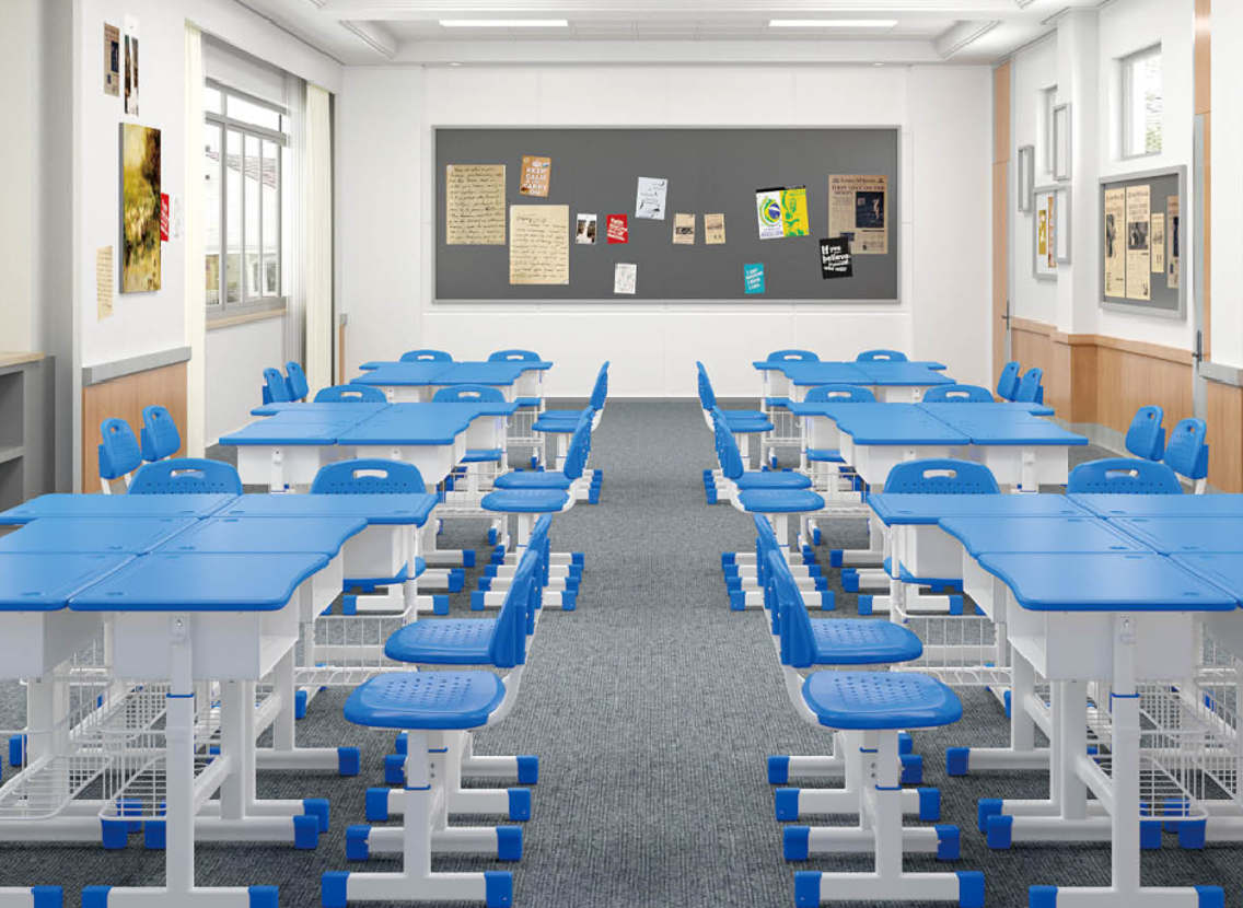 School desks and chairs