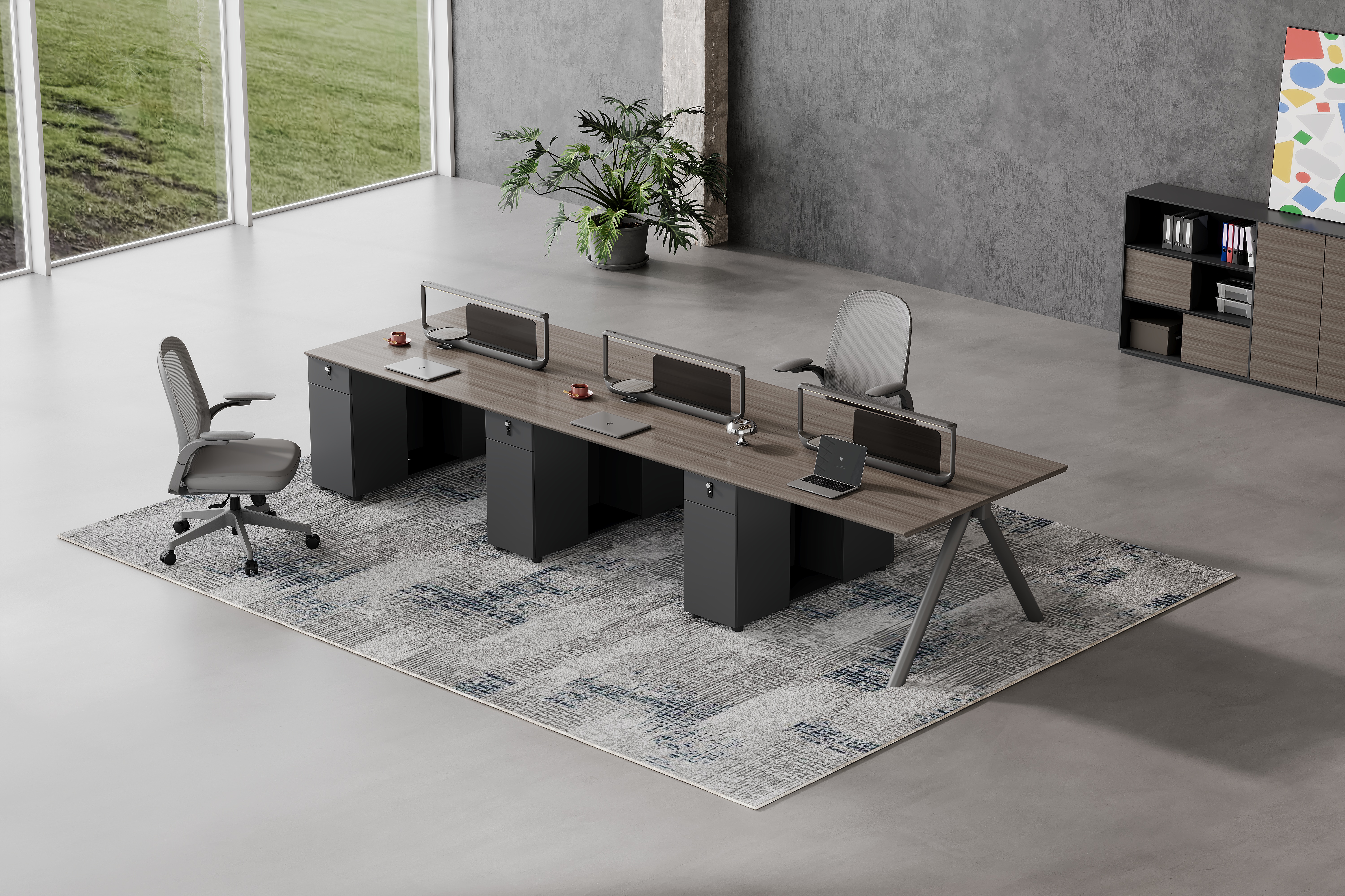 Supplier scene rendering, not a photographed project. Props do not establish the supply scope.
